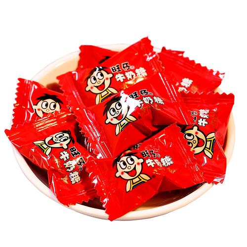 旺旺 旺仔牛奶糖原味结婚喜糖批发散装年货糖果包邮500g约148颗