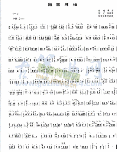 本站提供的踏雪寻梅吉他谱图片格式来源于网络及网友上传,本站歌谱