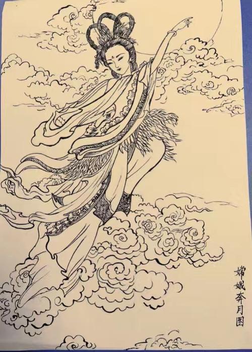 嫦娥奔月图|商业插画|插画|蔓溪1989 - 原创设计作品