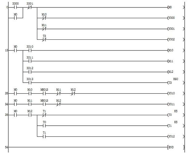 plc控制三台水泵梯形图