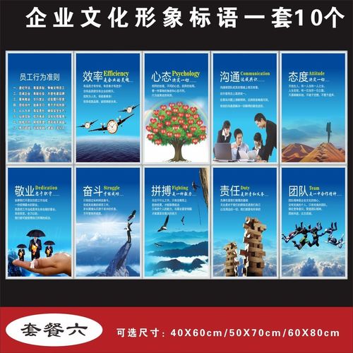 公司管理宣传画企业文化墙标语挂图展板励志标语办公室装饰海报