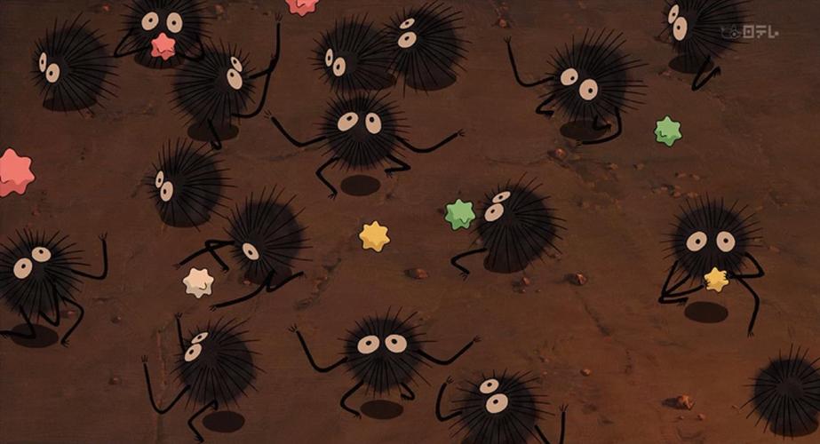 展开全部 应该是宫崎骏动画片《龙猫》中的煤球,没有手脚,而《千与