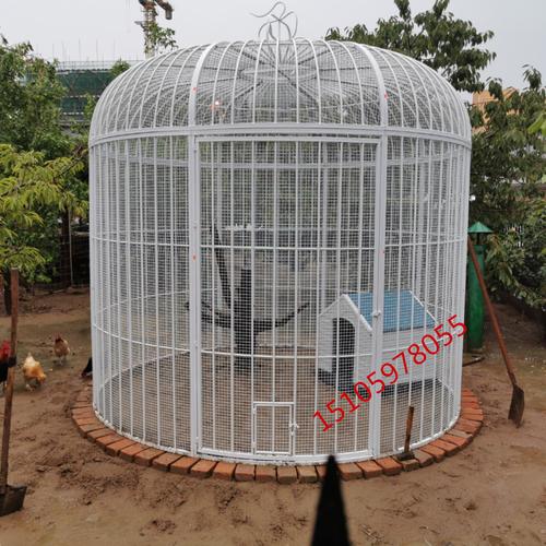 欧式铁艺金属不锈钢加网鸟笼鹦鹉笼大鸟笼超大养孔雀笼子大型定做