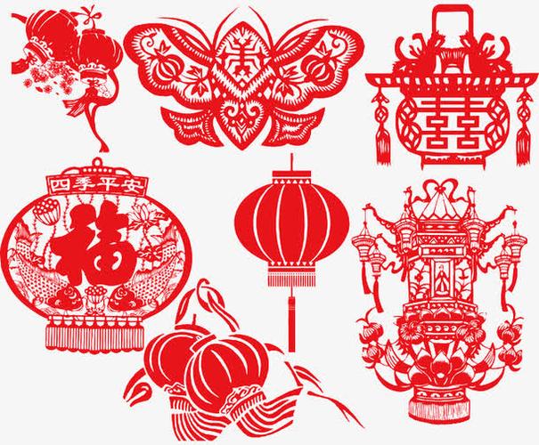 关键词 : 中国风,剪纸,红色,灯笼,免费png素材