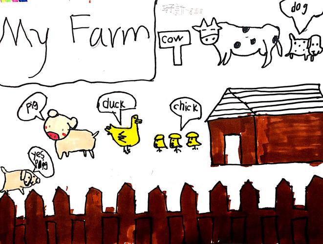 on the farm优秀作品～18班