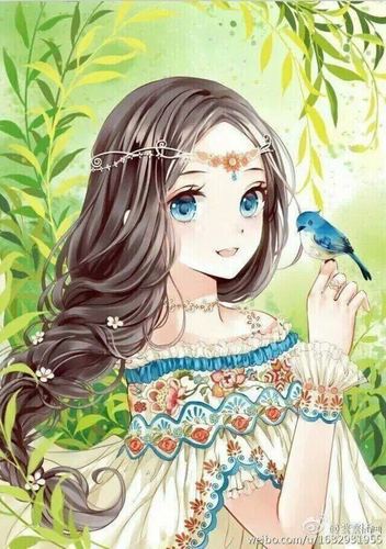 二次元壁纸头像动漫植物绿色