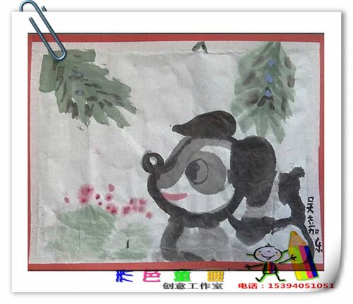 儿童国画小狗