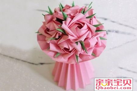 玫瑰花束折纸