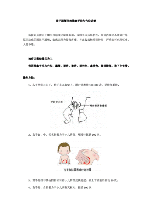 孩子肠梗阻的推拿手法和穴位讲解.docx