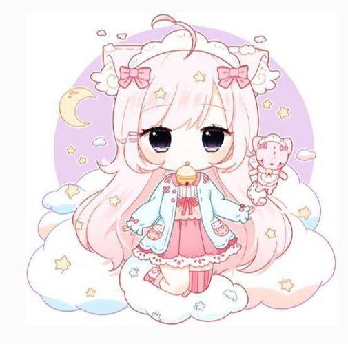 马克笔手绘q版可爱少女萌图一波嗷