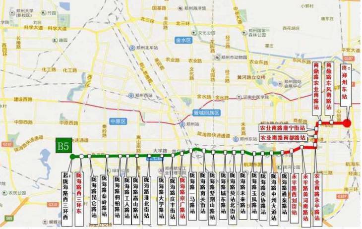据悉,此次b5路公交东延至郑州东站,延伸增设公交站位8个,并在原有主