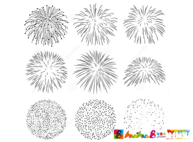 简笔画大全:烟花简笔画