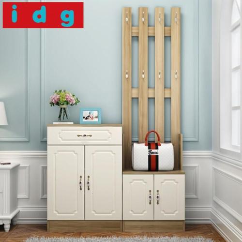 简约现代口鞋柜玄关柜带衣架鞋柜组合厅衣帽柜隔断柜客厅挂衣柜鞋柜挂