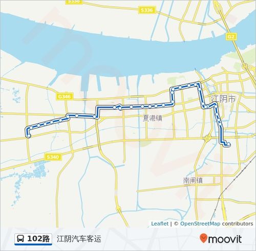 公交102路的线路图