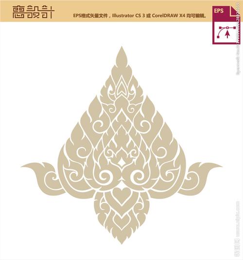 泰国泰式图腾纹饰矢量图图片