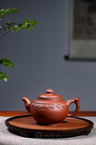 宜兴名家周菊英紫砂壶作品《云肩如意壶》紫砂壶原矿