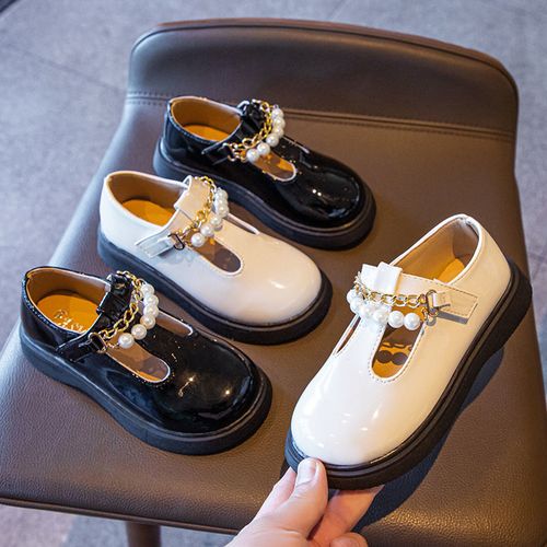 女童皮鞋2021春新款小女孩英伦风小皮鞋中大童时尚软