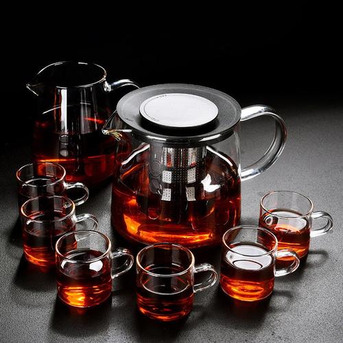 旧望格玻璃功夫茶具套装简约家用日式煮茶泡茶器茶壶茶杯茶无闻玻璃壶
