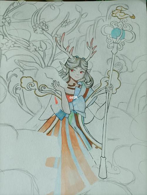 瑶 遇见神鹿_绘画_画画_潮流_潮流艺术_潮流插画