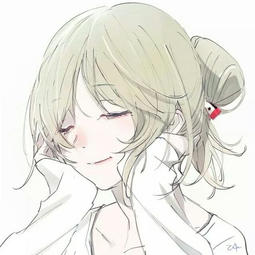 『动漫女生头像』『治愈』『托腮』『简洁』-堆糖