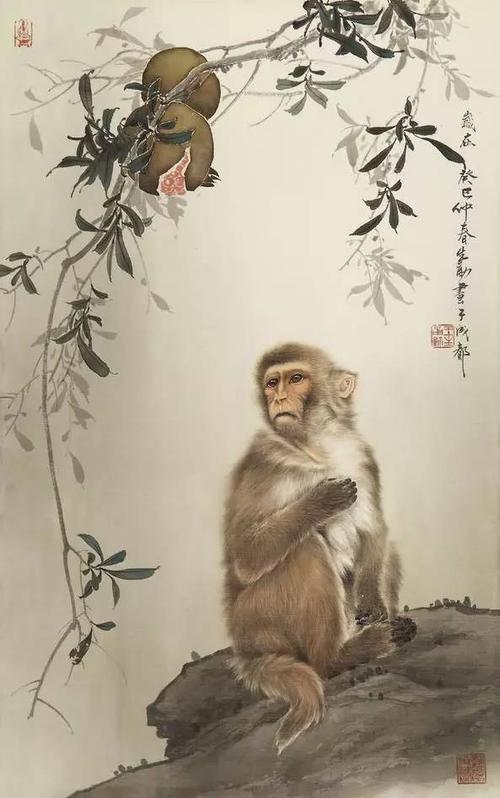 惟妙惟肖——分享一组工笔猴画