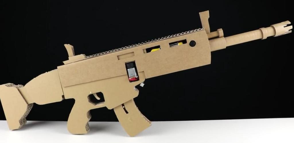 非实物瓦楞纸纸板枪模m416awm98k等可发射diy模型视频教程图纸