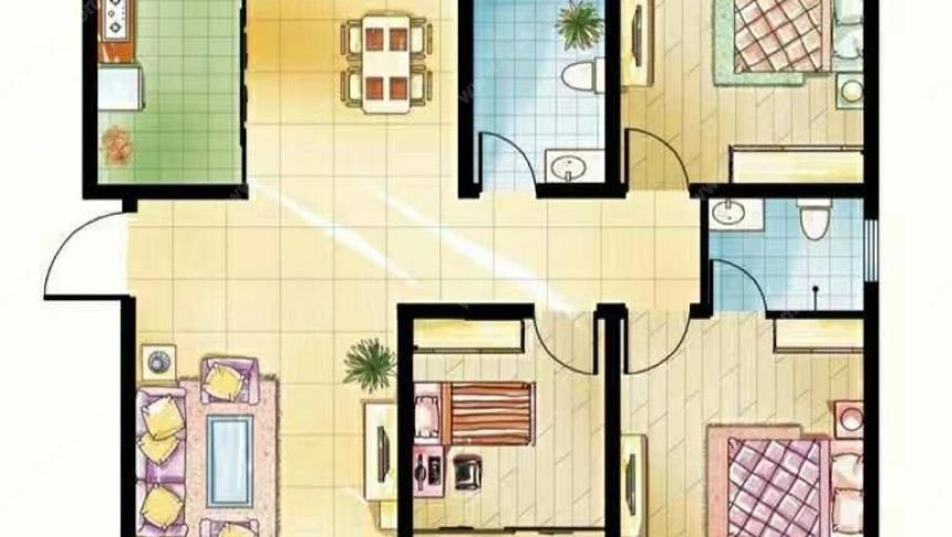 相家6楼首付15万大三居元宝户型均价6300划片