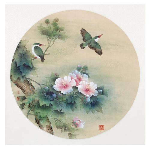 【省美协会员】蒋国良 《鸟语花香》 工笔画名家 有授权有合影
