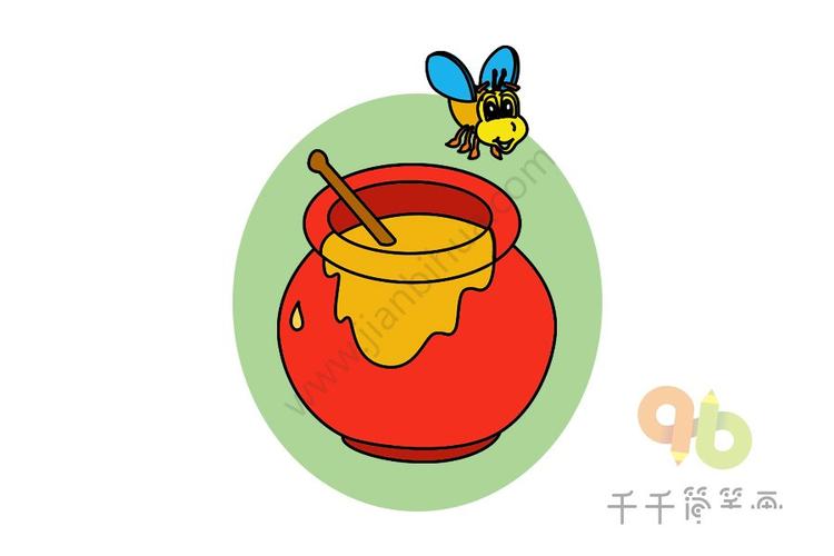 甜甜的蜂蜜简笔画