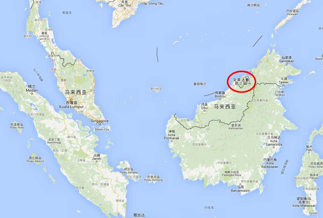 文莱地图位置图