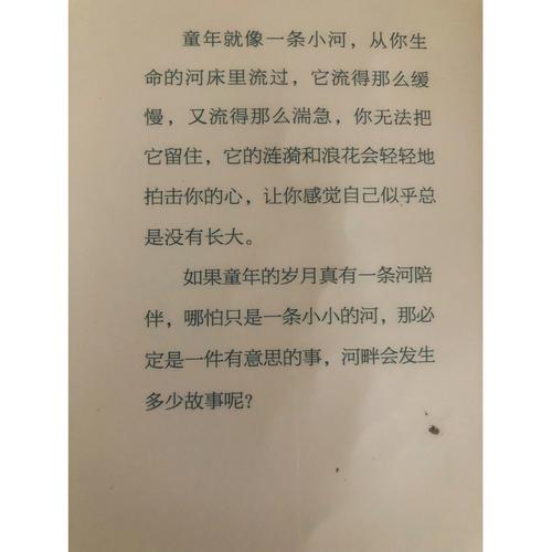 向你推荐一本书——《童年河》