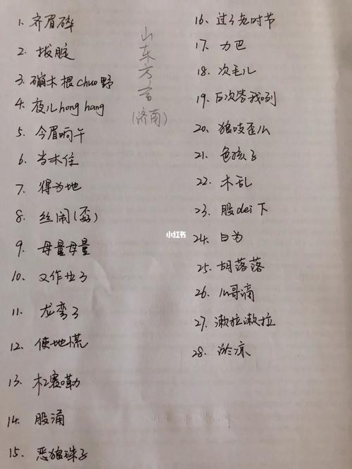 一些山东方言_方言_教育_教育其他