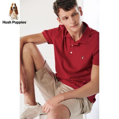 hush puppies暇步士男装夏新品纯棉短袖t恤翻领polo衫|pd-jc007d