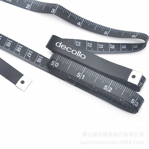 量体皮尺黑色皮尺软尺英寸150cm/广告尺订制logo/高质量品牌