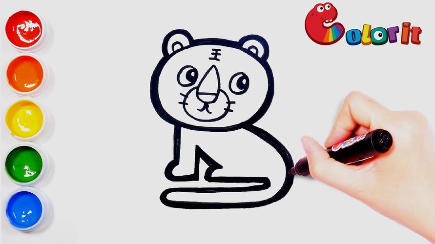 超可爱萌萌哒小老虎简笔画