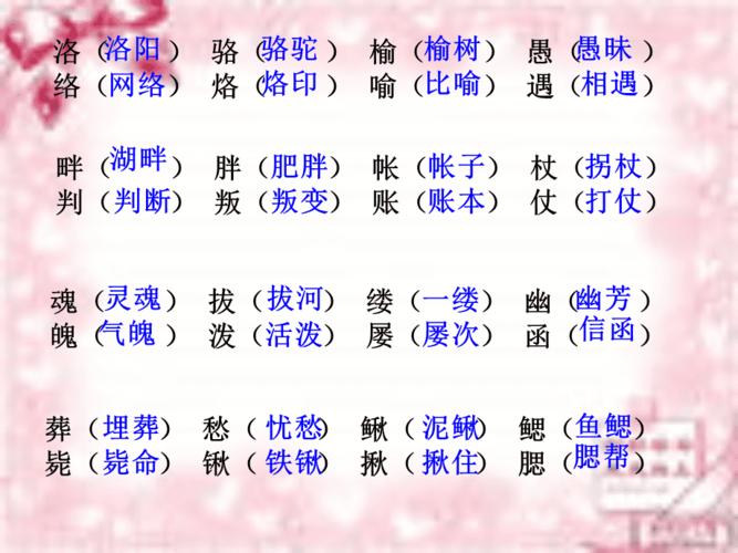 形近字组词(完整版)