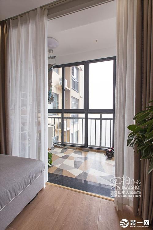 【山水人家装饰】顺民宜盛花园 三室两厅104平 简约风格 主卧落地窗