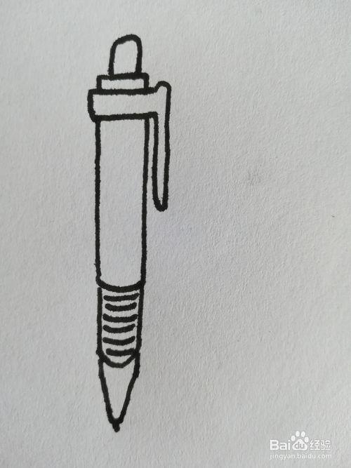 圆珠笔的简笔画怎么画,怎么画圆珠笔