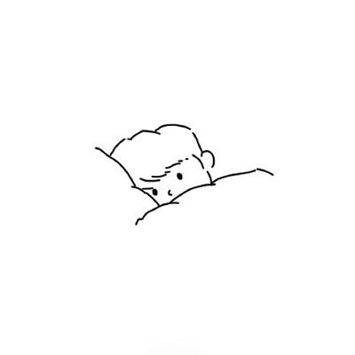 手绘头像男生黑白简约最新