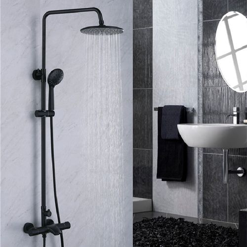 德国汉斯格雅恒温全铜升降黑色淋浴花洒家用浴室淋浴花洒龙头(套装)