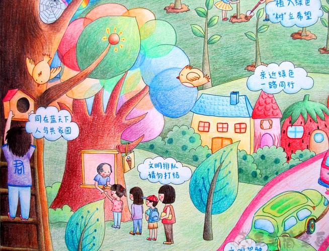 更多讲文明树新风绘画作品,文明礼仪儿童画,可前往【儿童绘画栏目