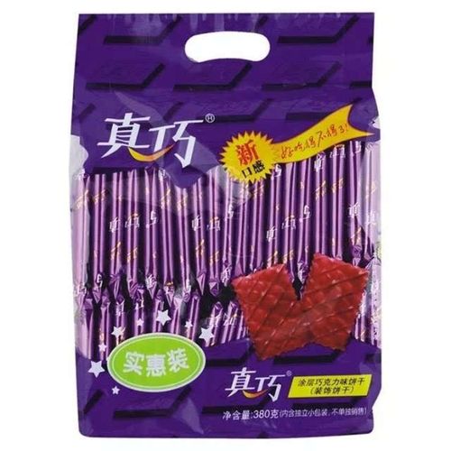 真巧涂层巧克力饼干380g