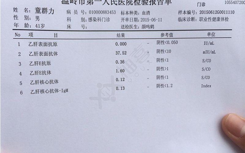 小三阳和大三阳最明显的区别在化验单上
