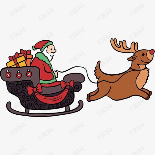 驯鹿车圣诞老人