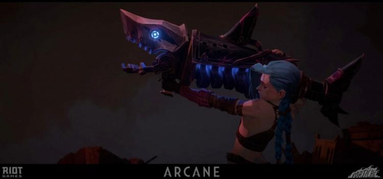 拳头设计师分享双城之战里金克丝的砰砰枪与鱼骨头概念艺术