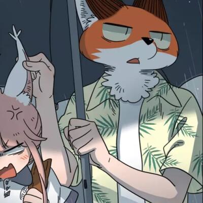 废材狐情侣头像