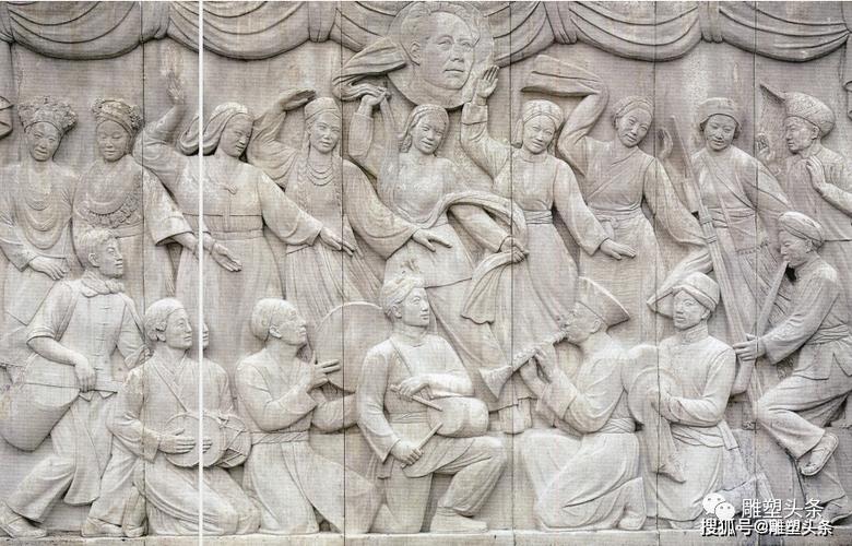 《民族团结》浮雕《五卅运动》浮雕 局部 1953年 42×29.