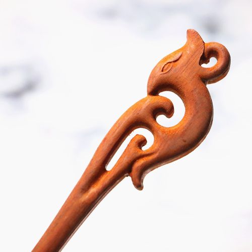 桃木发簪图纸古风木簪diy木料檀木材料木雕