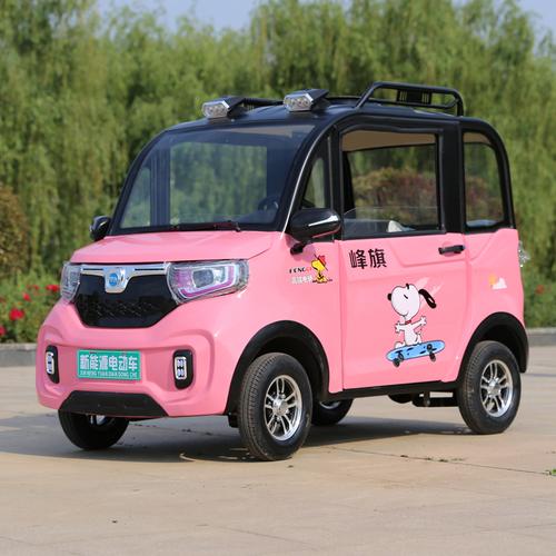 峰旗全封闭电动四轮车成人电瓶车电动车汽车新能源油电两用代步车
