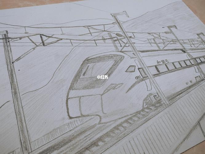 动车素描_素描_火车_文化_绘画